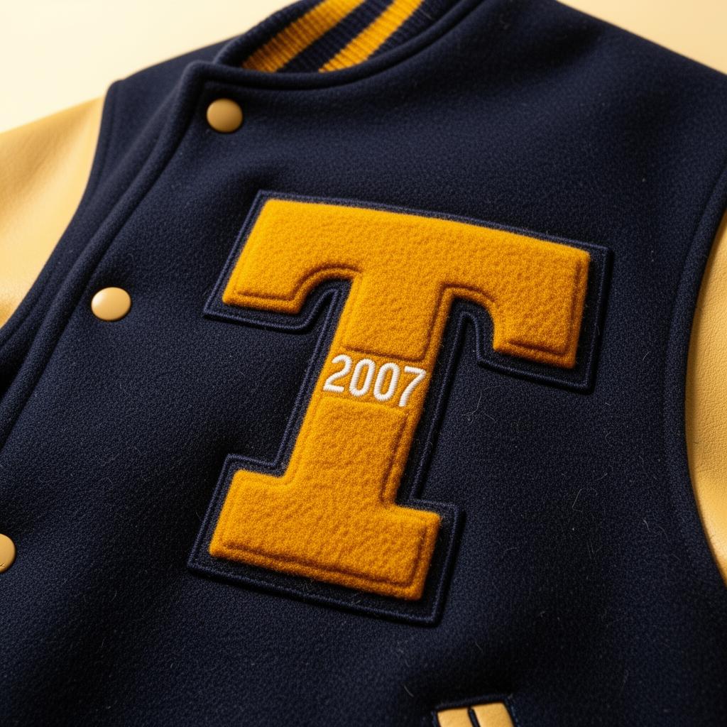 Letterman jacket detail